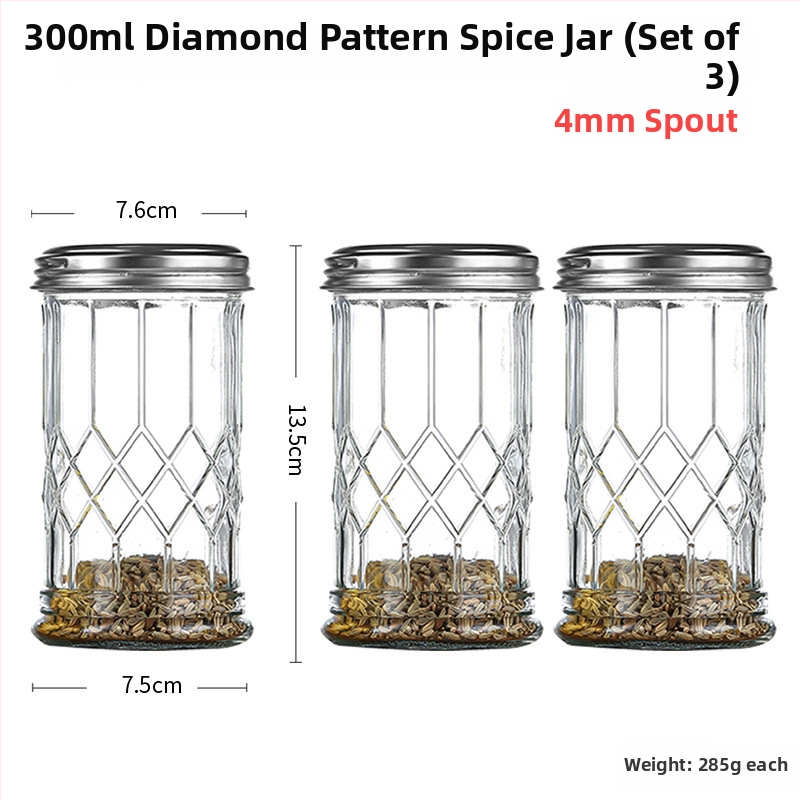 Staklena posuda za začine s raspršivačem – papar i čili u prahu, za roštilj, kreativni stil