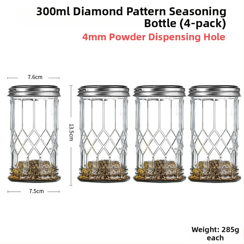 Staklena posuda za začine s raspršivačem – papar i čili u prahu, za roštilj, kreativni stil