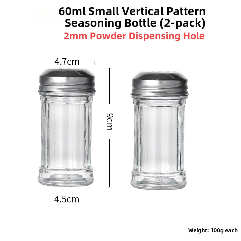 Staklena posuda za začine s raspršivačem – papar i čili u prahu, za roštilj, kreativni stil