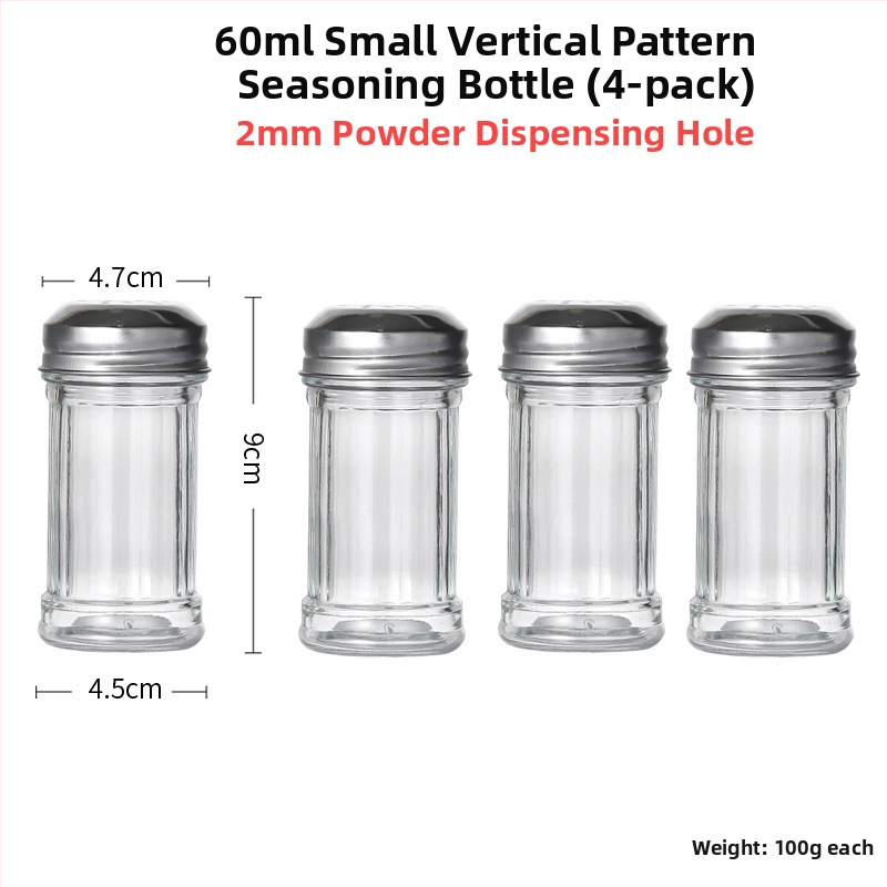 Staklena posuda za začine s raspršivačem – papar i čili u prahu, za roštilj, kreativni stil