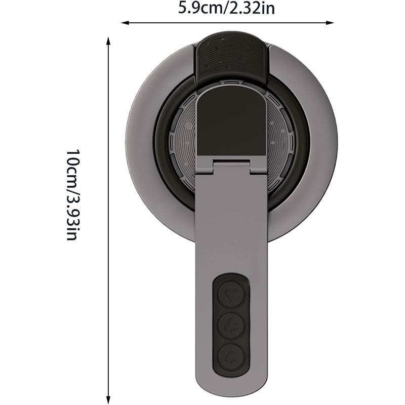 MagSafe magnetický držiak na telefón s 360° otočným prsteňom – konštrukcia ABS+silikón, stolný a prenosný stojan