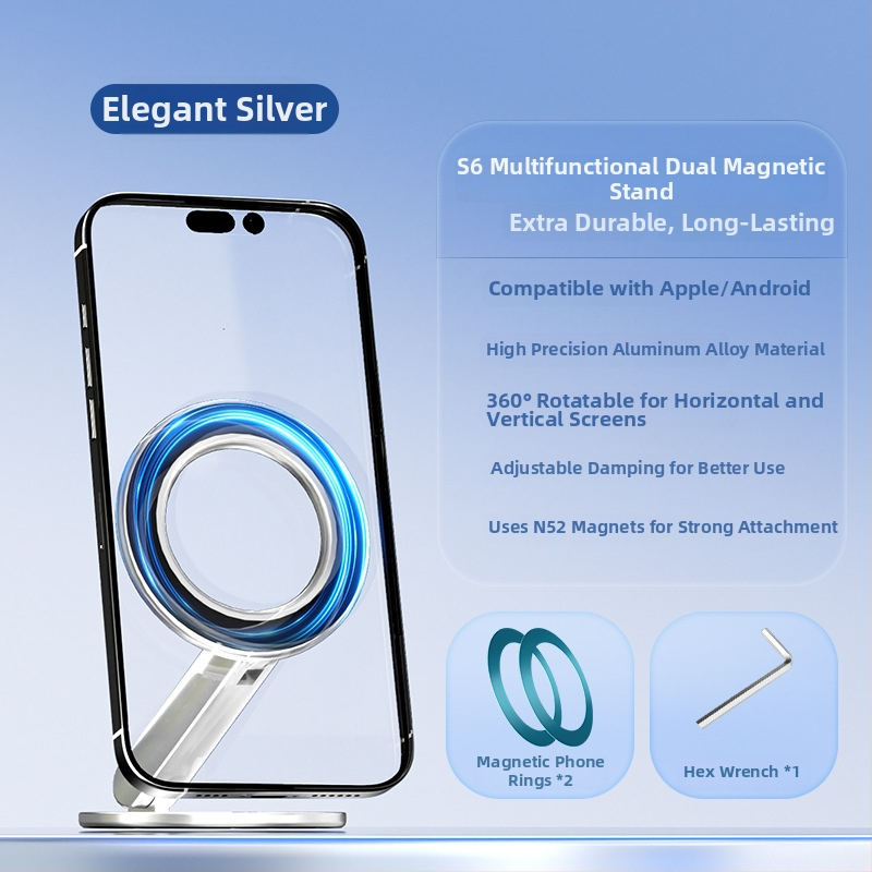 MagSafe dvostrani magnetski držač telefona – stolni držač od legure, sklopiv