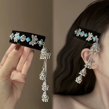 Legura bočni klips za kosu s elektroplatiranim završetkom, egzotičan vintage stil, dodatak za kosu za žene