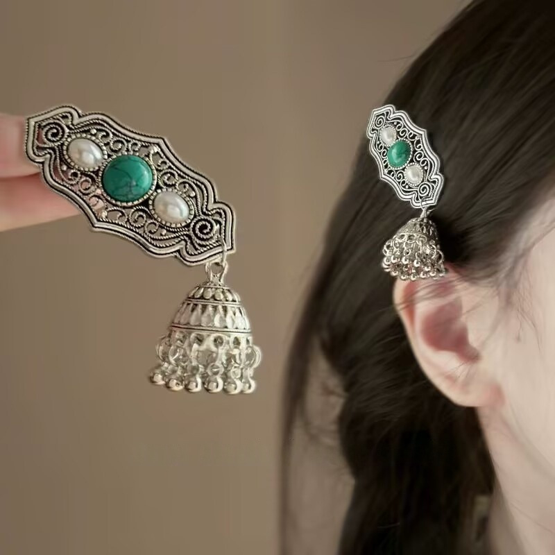 Legura bočni klips za kosu s elektroplatiranim završetkom, egzotičan vintage stil, dodatak za kosu za žene