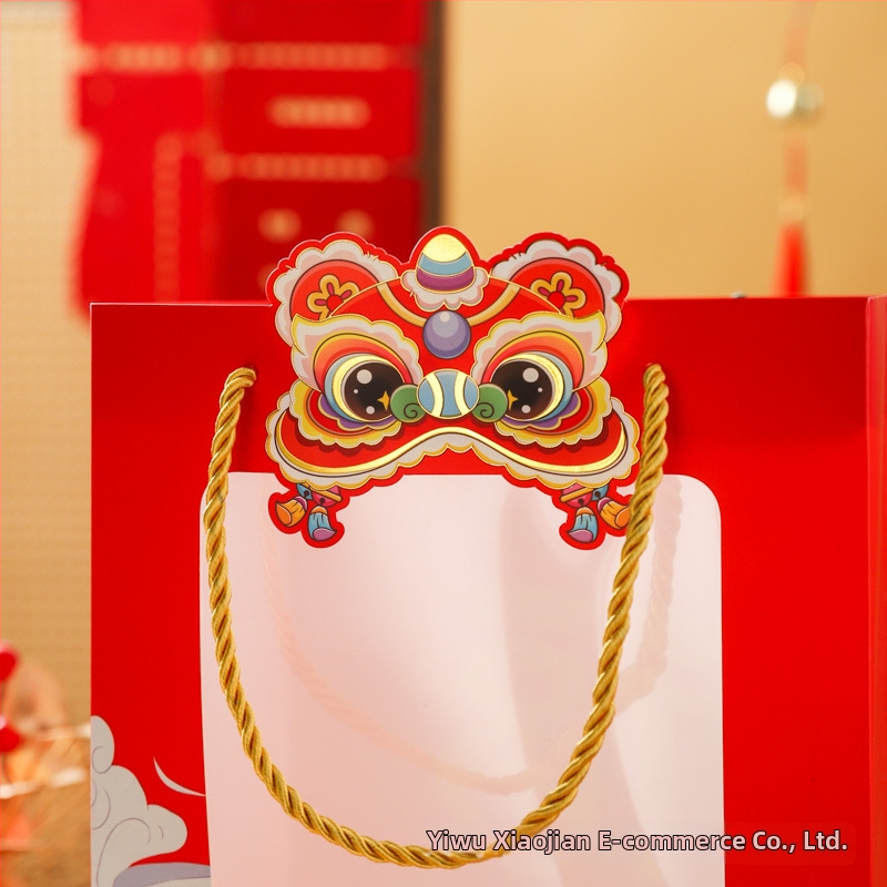 Darčeková taška Roka Koňa – kartónová taška na darčeky, farebná tlač a horúce razenie, pripravené rozmery + prispôsobiteľná, slávnostné balenie pre jarný festival