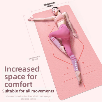 Joga podložka z TPE, 6 mm, protiskluzová, tlmiaca nárazy