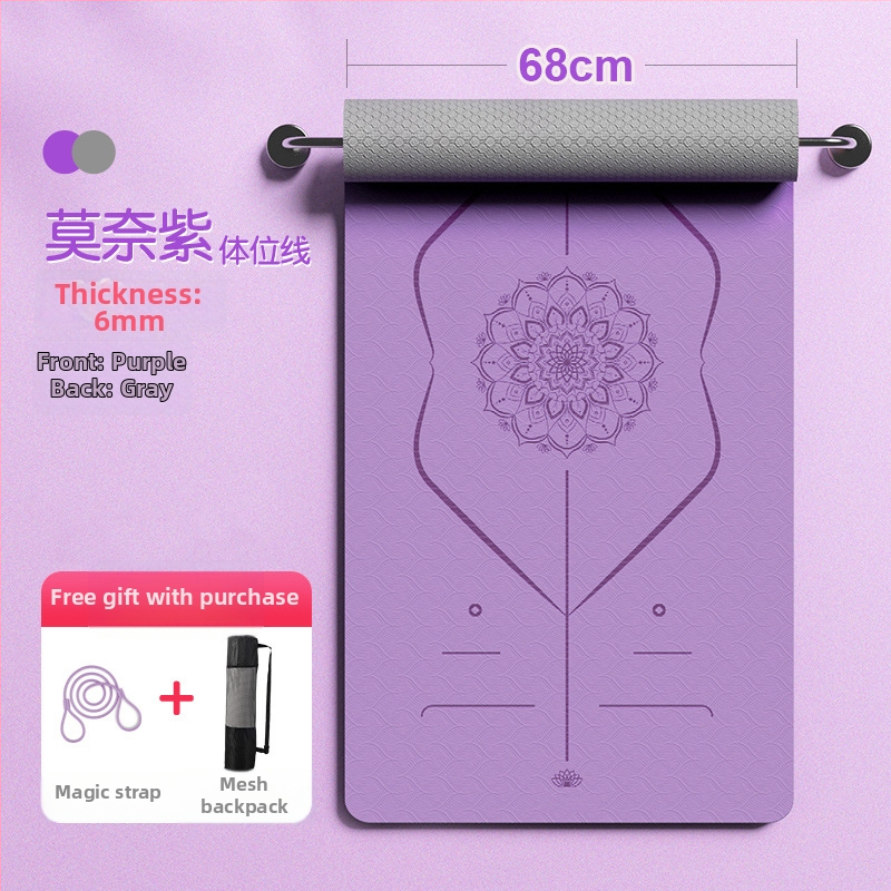 Joga podložka z TPE, 6 mm, protiskluzová, tlmiaca nárazy