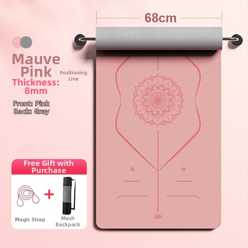 Joga podložka z TPE, 6 mm, protiskluzová, tlmiaca nárazy