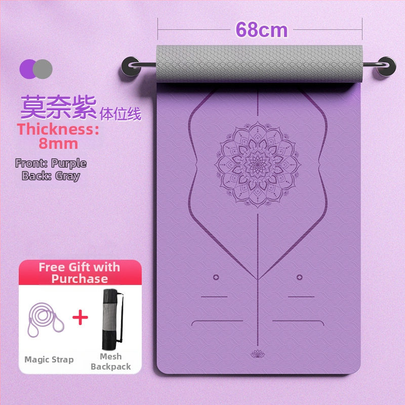 Joga podložka z TPE, 6 mm, protiskluzová, tlmiaca nárazy