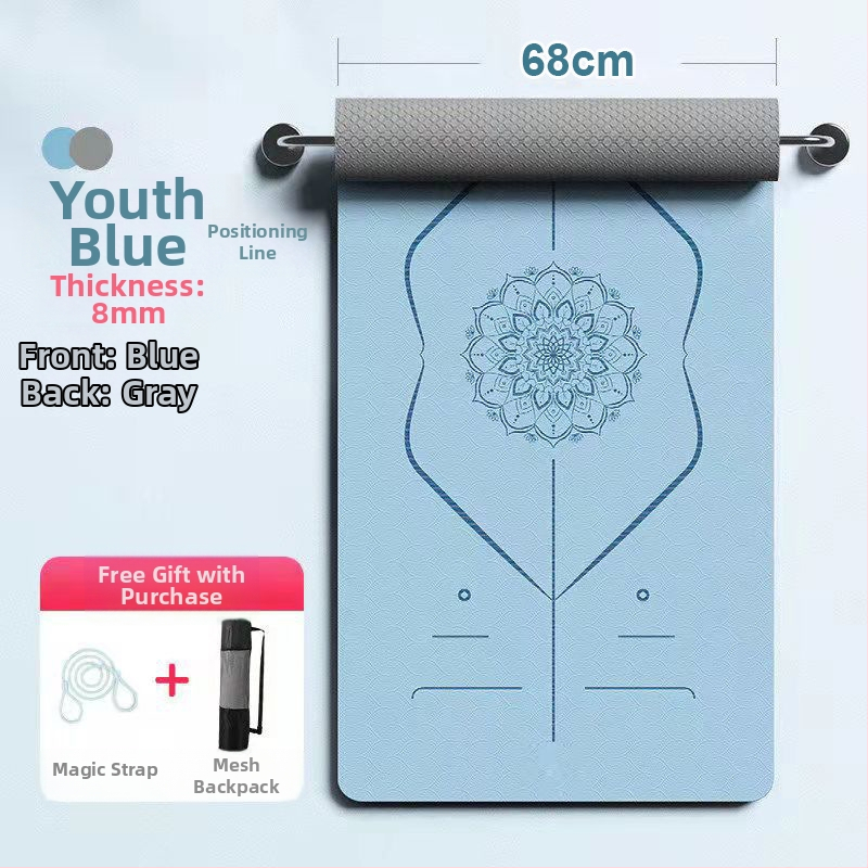 Joga podložka z TPE, 6 mm, protiskluzová, tlmiaca nárazy