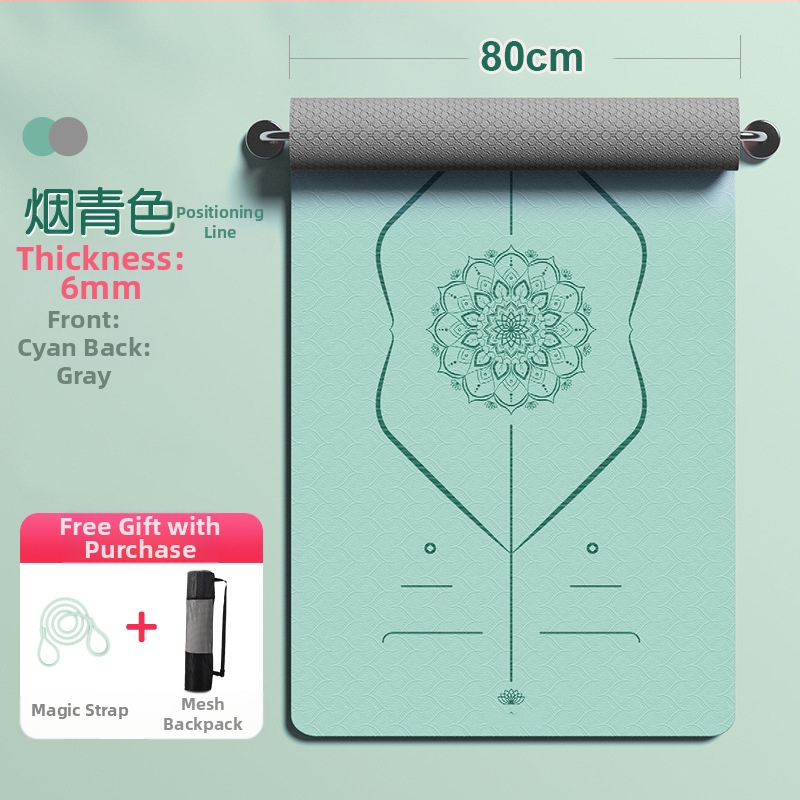 Joga podložka z TPE, 6 mm, protiskluzová, tlmiaca nárazy