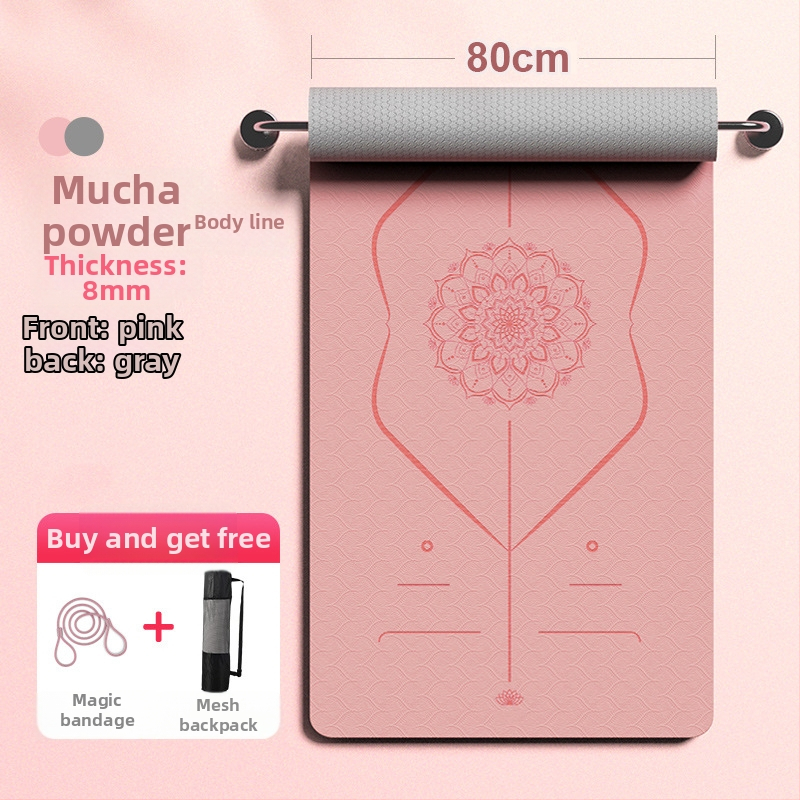 Joga podložka z TPE, 6 mm, protiskluzová, tlmiaca nárazy