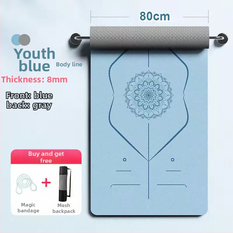 Joga podložka z TPE, 6 mm, protiskluzová, tlmiaca nárazy