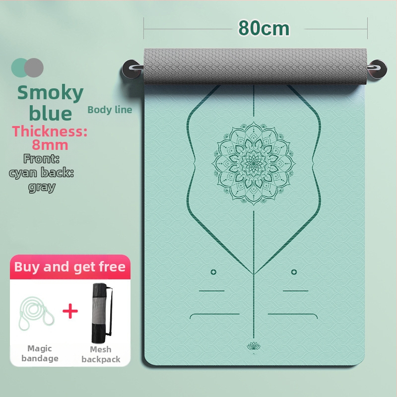 Joga podložka z TPE, 6 mm, protiskluzová, tlmiaca nárazy