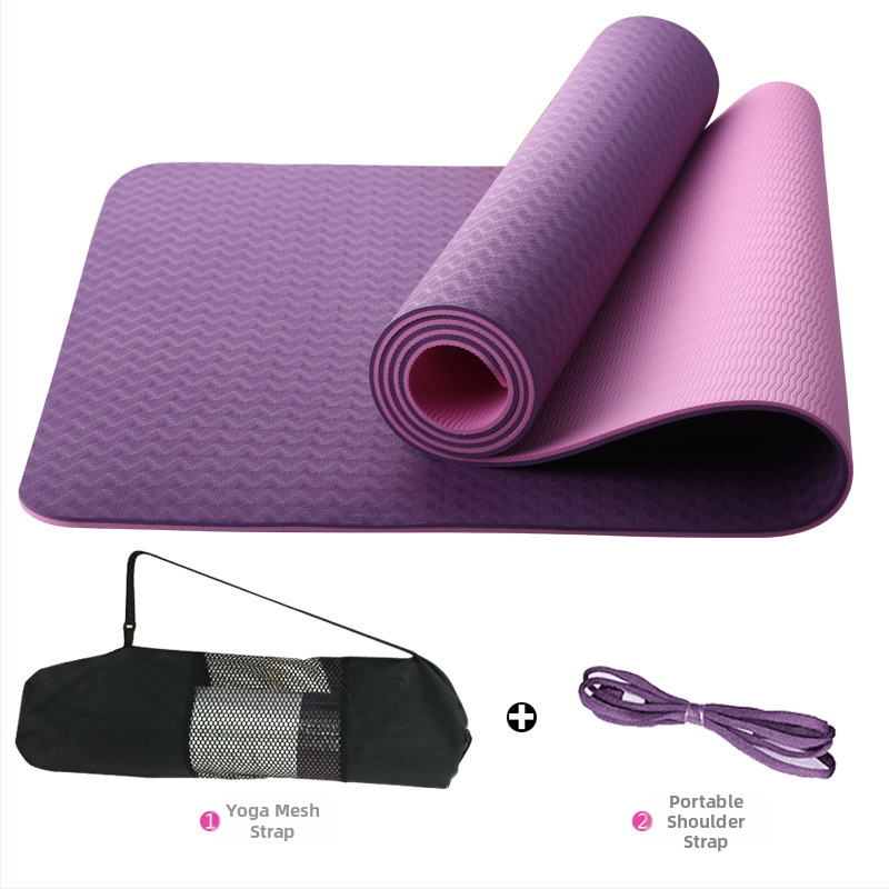 Joga podložka z TPE, 6 mm, protiskluzová, tlmiaca nárazy