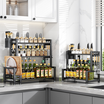 Kuhinjski stalak za začine, višestruki rotirajući organizator, držač štapića i noževa, držač poklopaca