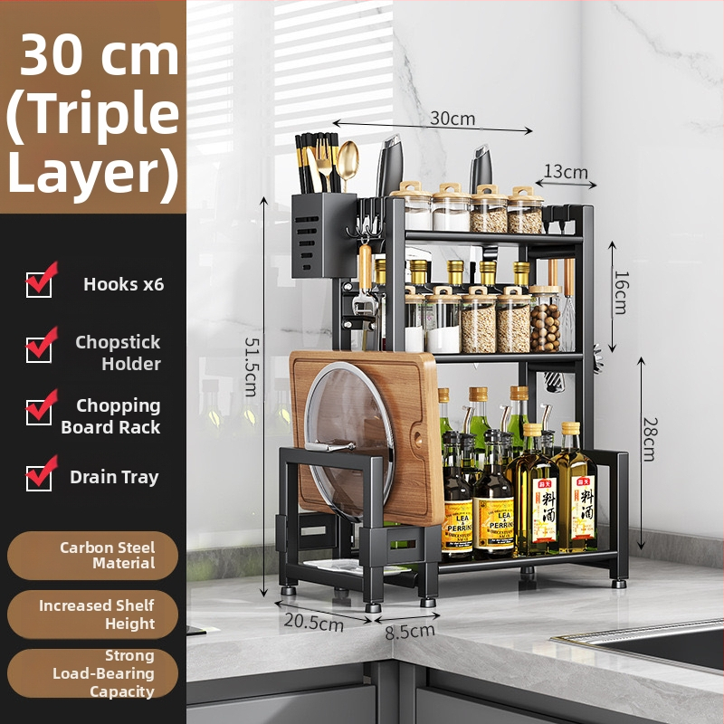 Kuhinjski stalak za začine, višestruki rotirajući organizator, držač štapića i noževa, držač poklopaca