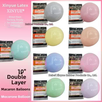 Двойна арка от балони за рожден ден и сватбена украса, латексни балони-орнаменти, кръгла форма, лого отпечатано