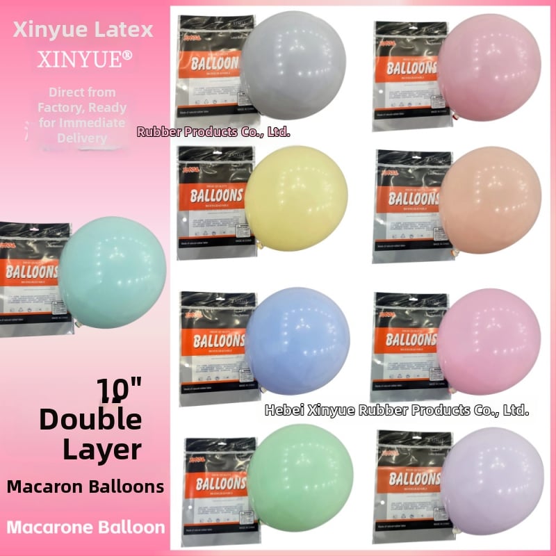 Двойна арка от балони за рожден ден и сватбена украса, латексни балони-орнаменти, кръгла форма, лого отпечатано