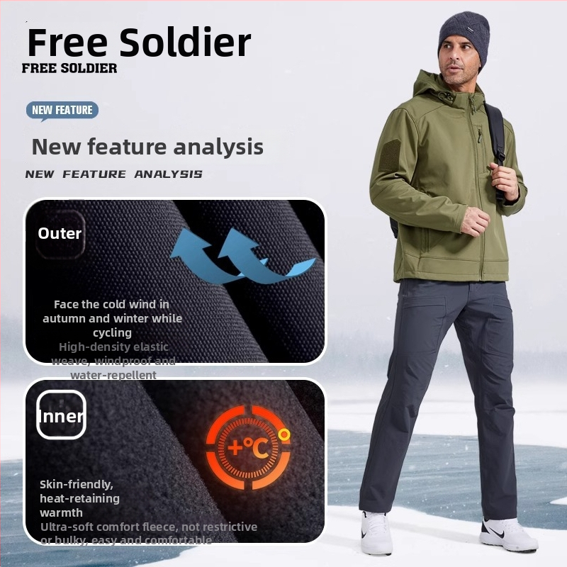 Pánske vonkajšie Soft Shell nohavice – fleecová podšívka, vetruodolné, na zimu a jeseň, látka: zmes chemických vlákien