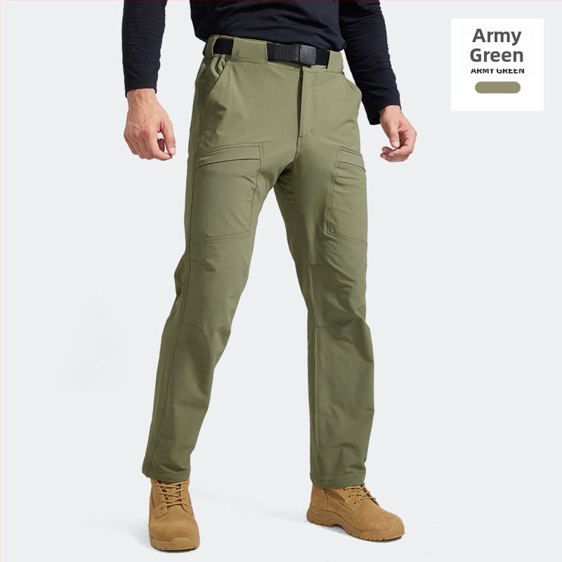 Pánske vonkajšie Soft Shell nohavice – fleecová podšívka, vetruodolné, na zimu a jeseň, látka: zmes chemických vlákien