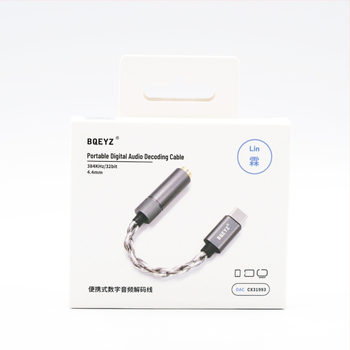 BQEYZ Lin Type-C na 3.5 mm ili 4.4 mm DAC kabel za pretvarač-pojačalo slušalica, bakreni vodič s srebrnom prevlakom, CE certifikat, 18 g