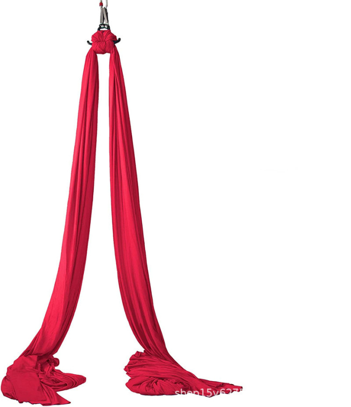 Хамак за въздушна йога – единична точка, комплект от коприна и сатен за домашни тренировки по пилатес и танци