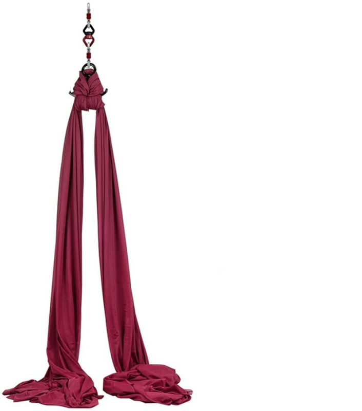 Хамак за въздушна йога – единична точка, комплект от коприна и сатен за домашни тренировки по пилатес и танци