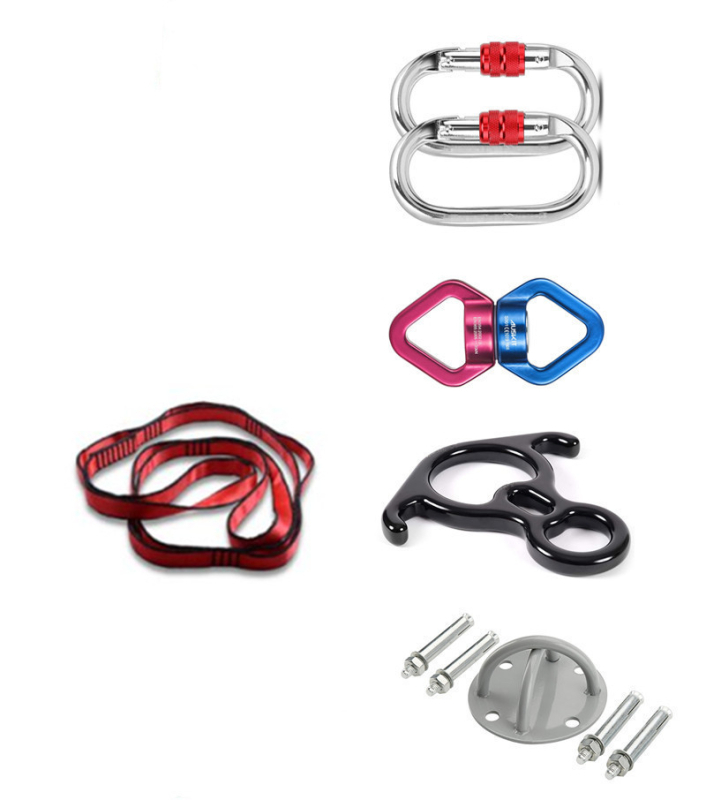 Хамак за въздушна йога – единична точка, комплект от коприна и сатен за домашни тренировки по пилатес и танци