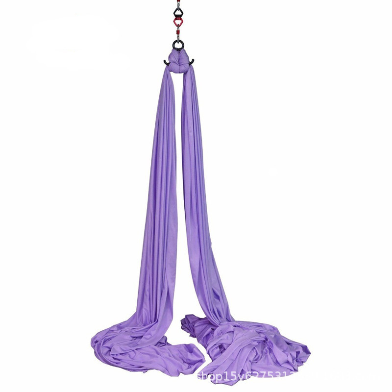 Хамак за въздушна йога – единична точка, комплект от коприна и сатен за домашни тренировки по пилатес и танци