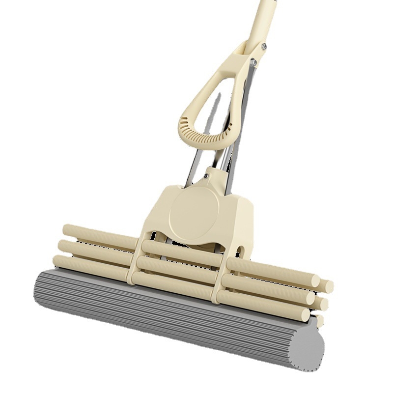 Szivacsos mop összecsukható fejjel, kézzel mosható, rozsdamentes acélszár, Collodion anyag