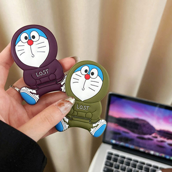 Suport pentru telefon cu Doraemon, universal, din plastic (Tip: suport inel pentru telefon; Material: plastic; Stil: universal)
