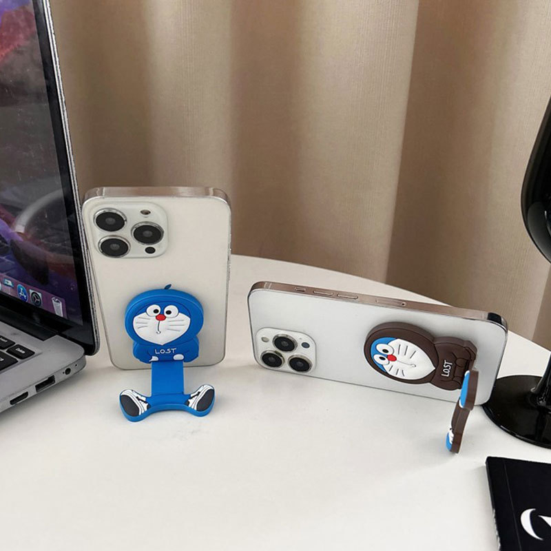 Suport pentru telefon cu Doraemon, universal, din plastic (Tip: suport inel pentru telefon; Material: plastic; Stil: universal)
