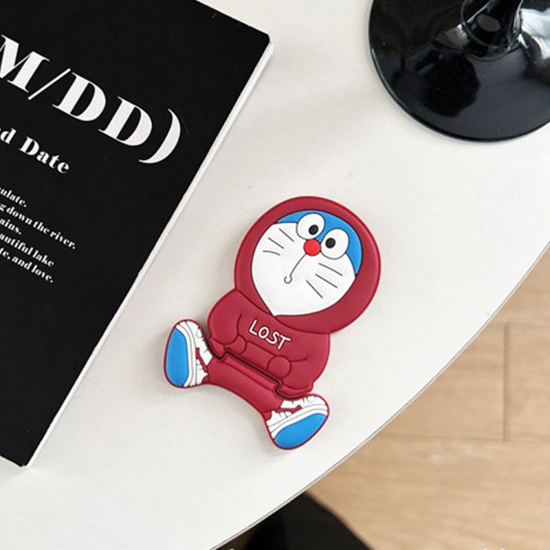 Suport pentru telefon cu Doraemon, universal, din plastic (Tip: suport inel pentru telefon; Material: plastic; Stil: universal)