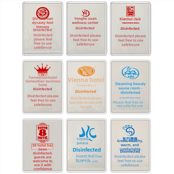 Еднократна хотелска опаковъчна торбичка за кърпи и пантофи — пластмасова, самозалепващо затваряне, без печат на лого