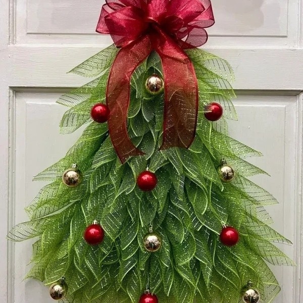 Луминесцентна котешка гирлянда за коледна врата – декоративна украса за дома