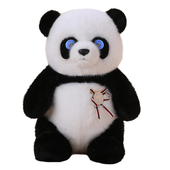 Panda plush κούκλα με γέμισμα από PP βάμβάκι, συσκευασία σε δίχτυ, προσαρμόσιμη με εξατομικευμένες εικονογραφήσεις, κατάλληλη για ηλικίες 14+.