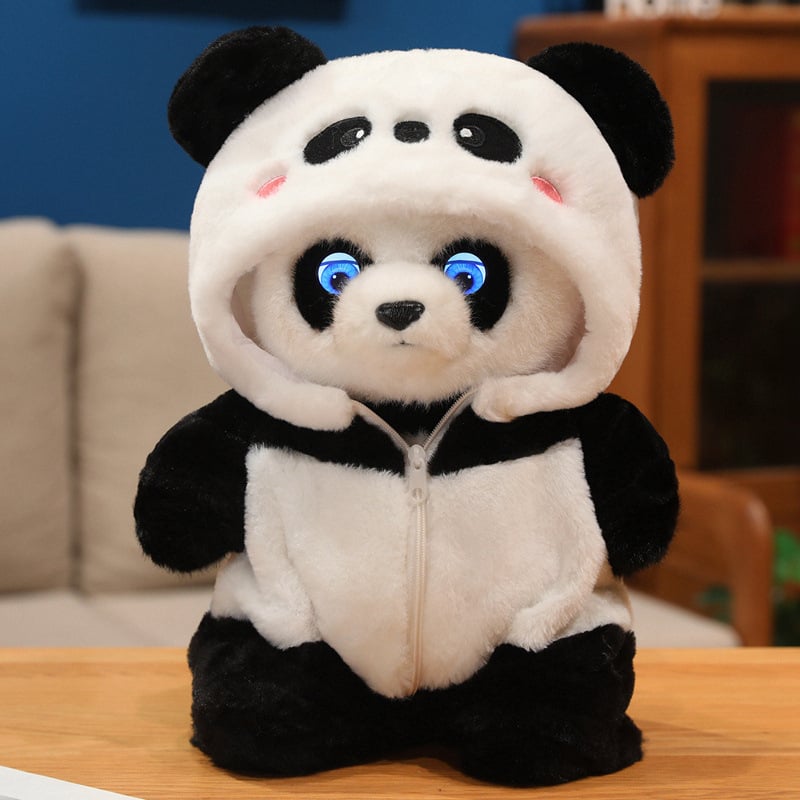 Panda plush κούκλα με γέμισμα από PP βάμβάκι, συσκευασία σε δίχτυ, προσαρμόσιμη με εξατομικευμένες εικονογραφήσεις, κατάλληλη για ηλικίες 14+.