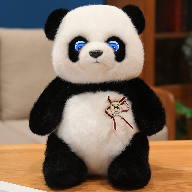 Panda plush κούκλα με γέμισμα από PP βάμβάκι, συσκευασία σε δίχτυ, προσαρμόσιμη με εξατομικευμένες εικονογραφήσεις, κατάλληλη για ηλικίες 14+.