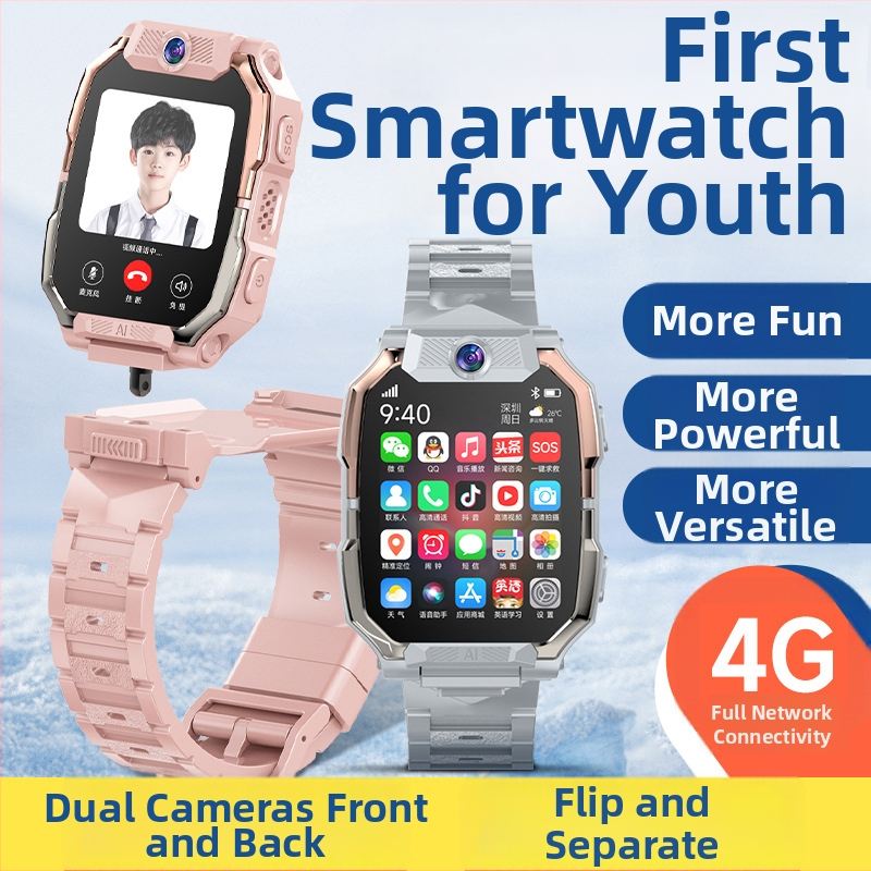 Detské 5G smart hodinky so SIM kartou, GPS, AMOLED displej, Android kompatibilný