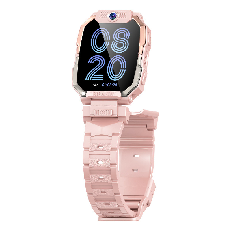 Ceas inteligent pentru copii cu cartelă SIM, 5G, GPS, ecran AMOLED, compatibil Android