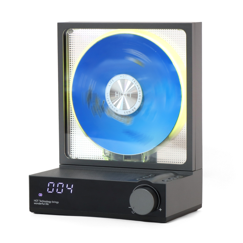 CD player HOTT C229A cu iluminare RGB, Bluetooth dual, redare TF card și USB, compatibil cu CD/MP3/CD-R/CD-RW