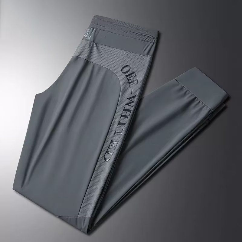 Muške ljetne mrežaste hlače od Ice Silk, elastične, brzo sušeće, srednji pojas, skraćene sportske hlače, plus veličina