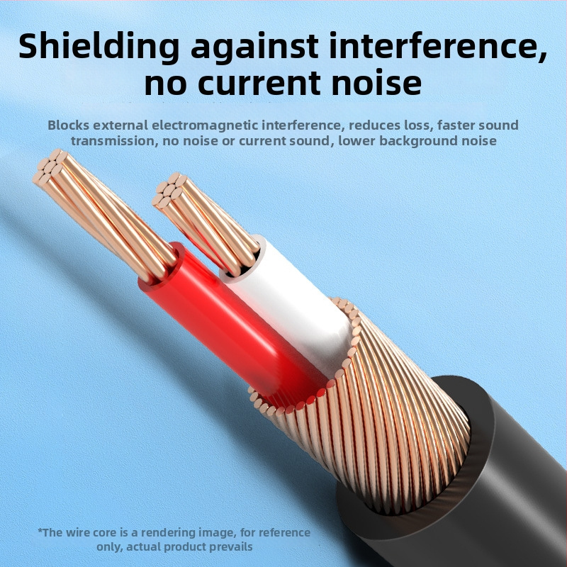 Choseal QS3551 Audio kábel 2RCA muž–2RCA muž, s pozláteným medeným jadrom, dizajn dvojitého lotosu, pre digitálne audio zariadenia