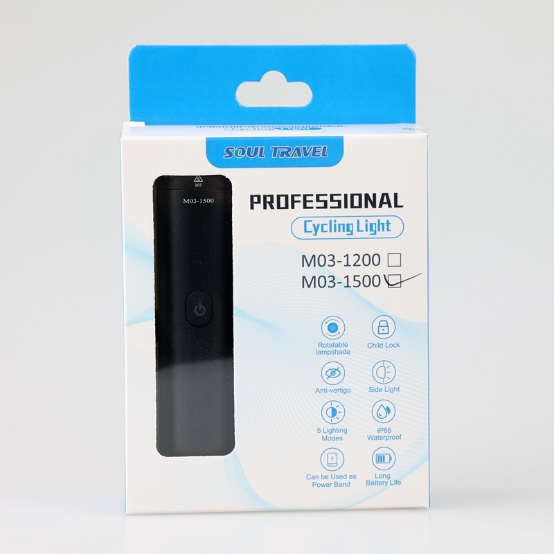 SOUL TRAVEL prednja LED svjetiljka za bicikl, vodootporna, protiv zabljesnjenja, visoka svjetlost, dugi domet, 400/600/800 lumena