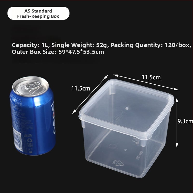 Δοχείο αποθήκευσης τροφίμων από πλαστικό, τετράγωνο, διαφανές, με σφραγιστικό καπάκι και κλείδωμα, κατάλληλο για φούρνο μικροκυμάτων, 1–5 L