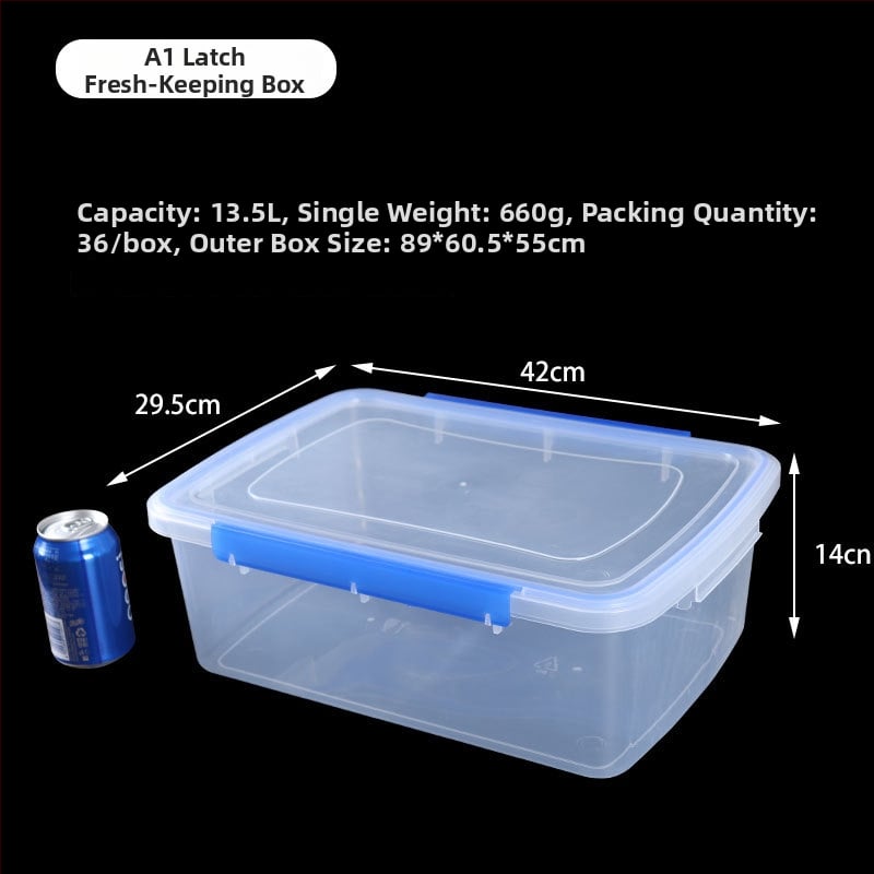 Δοχείο αποθήκευσης τροφίμων από πλαστικό, τετράγωνο, διαφανές, με σφραγιστικό καπάκι και κλείδωμα, κατάλληλο για φούρνο μικροκυμάτων, 1–5 L