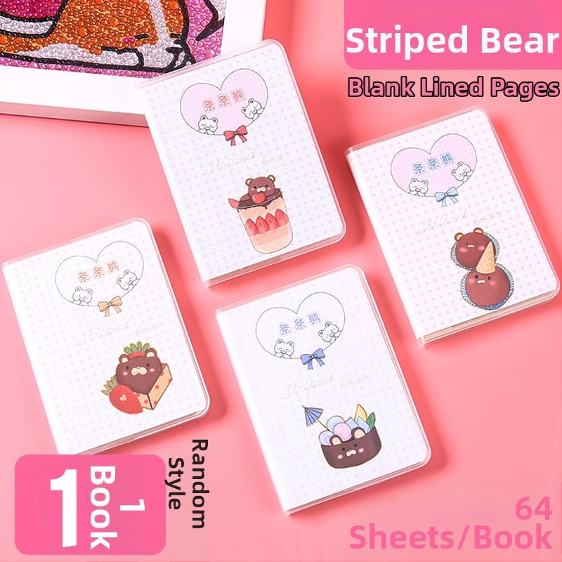 Бележник Meow Ears, PU корица, лепено подвързване, хартия 50 gsm, 50–100 страници, японско/корейско сладко оформление