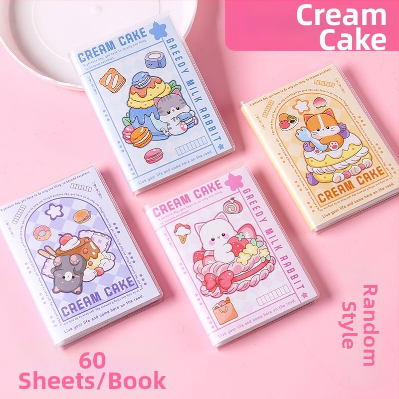 Бележник Meow Ears, PU корица, лепено подвързване, хартия 50 gsm, 50–100 страници, японско/корейско сладко оформление