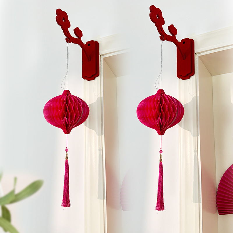 Vjenčani ukras za vrata – lampion s natpisom 'Dvojna sreća', papirnata traka za dekoriranje vjenčanja